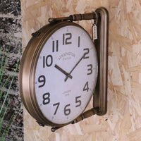 Kensington Station Railway Style Double Sided Clock
