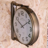 Kensington Station Railway Style Double Sided Clock