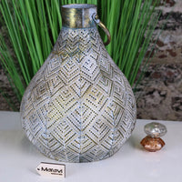 Khapri Antiqued Gold Moroccan Lantern: Exquisite Decorative Light