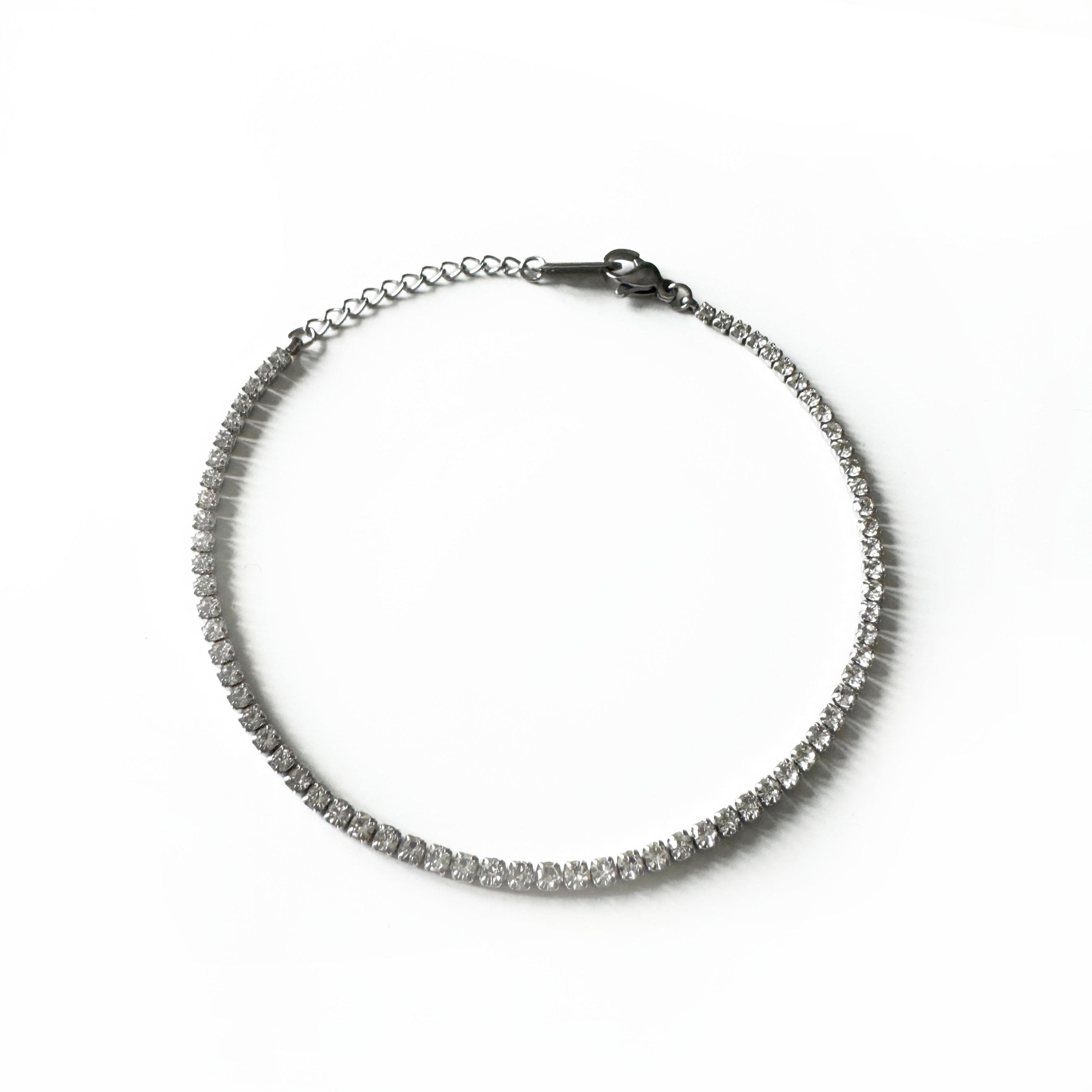 Elisa Silver Tone Jewelled Tennis Bracelet