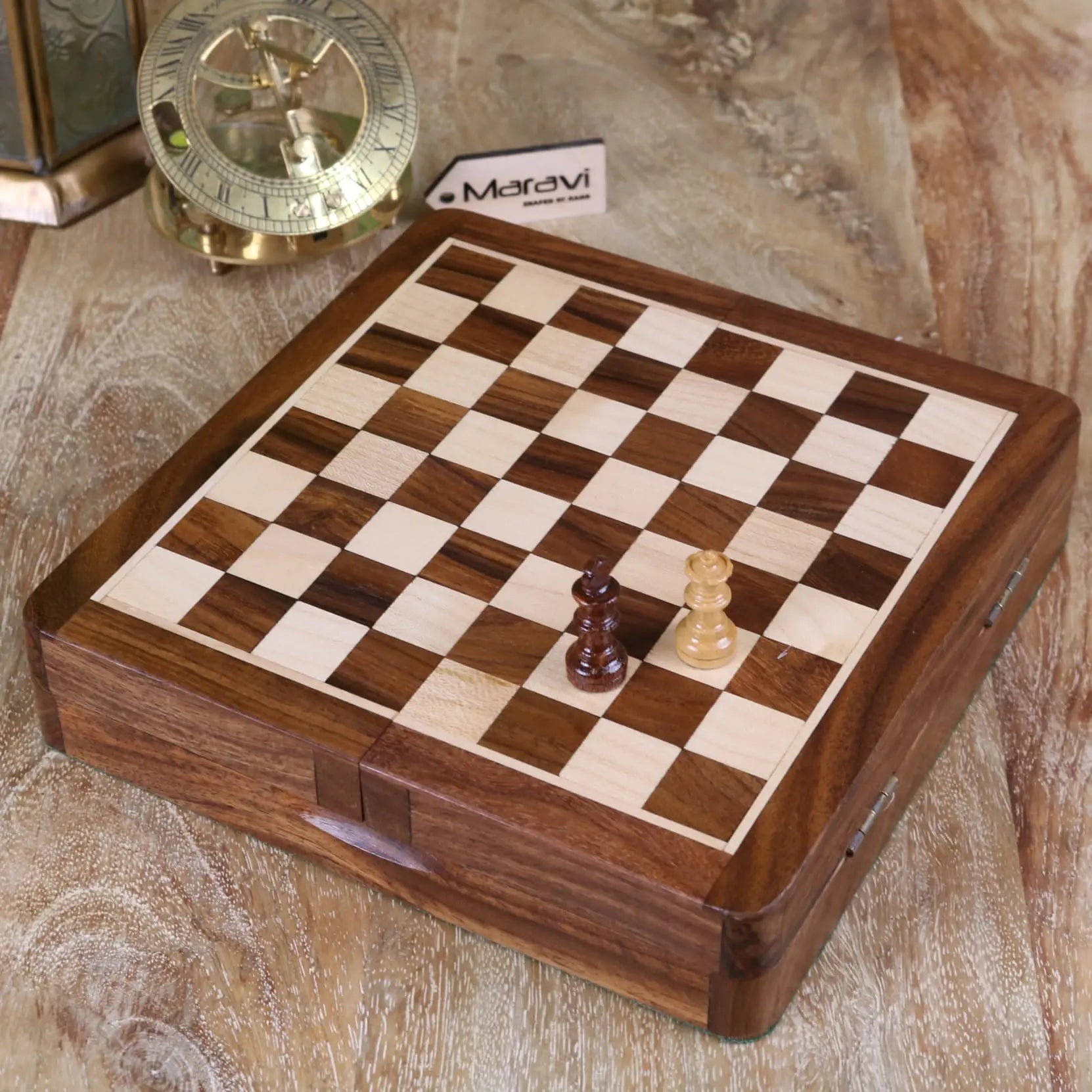 Shatranj Wooden Chess Set 18cm
