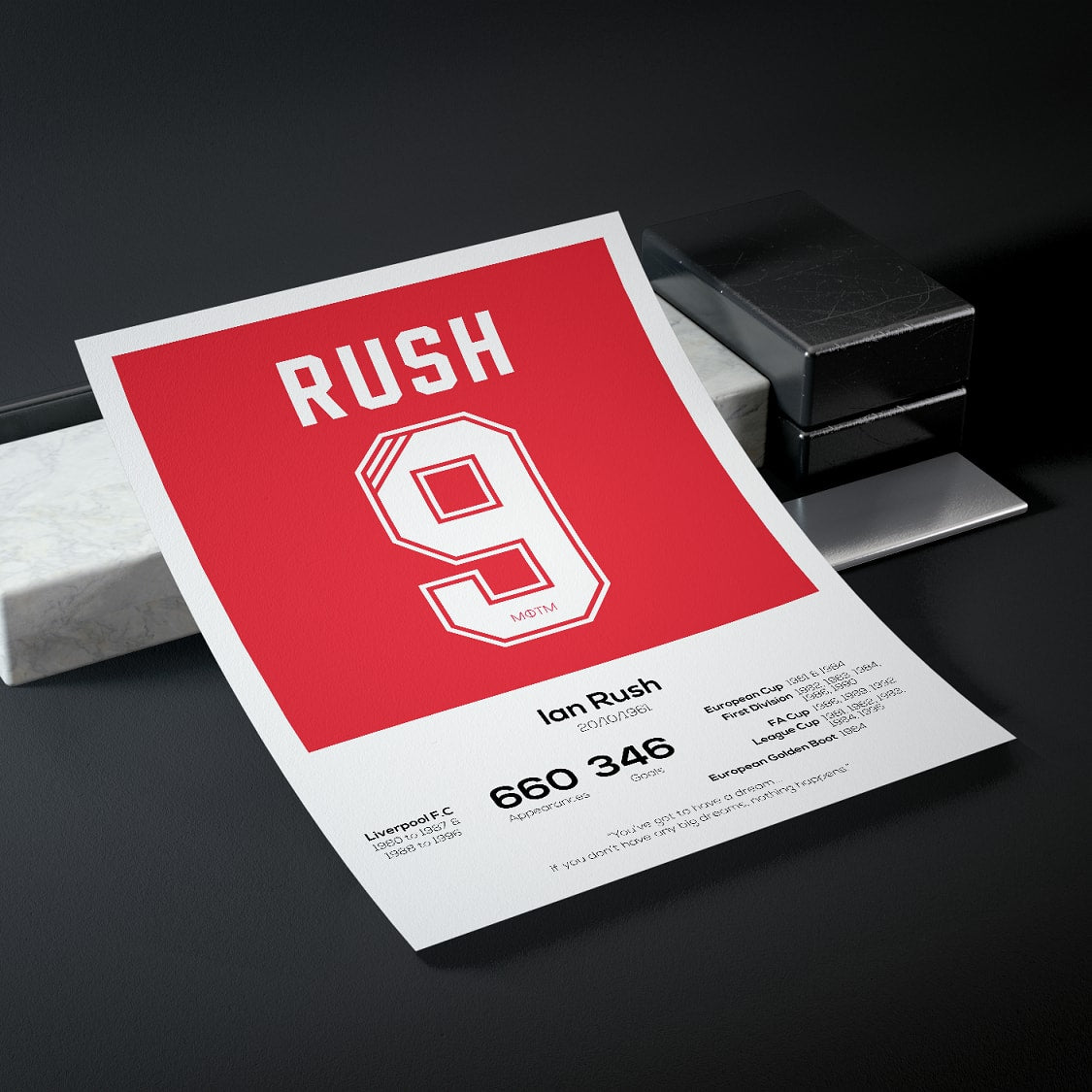 Ian Rush Legend Stats Print