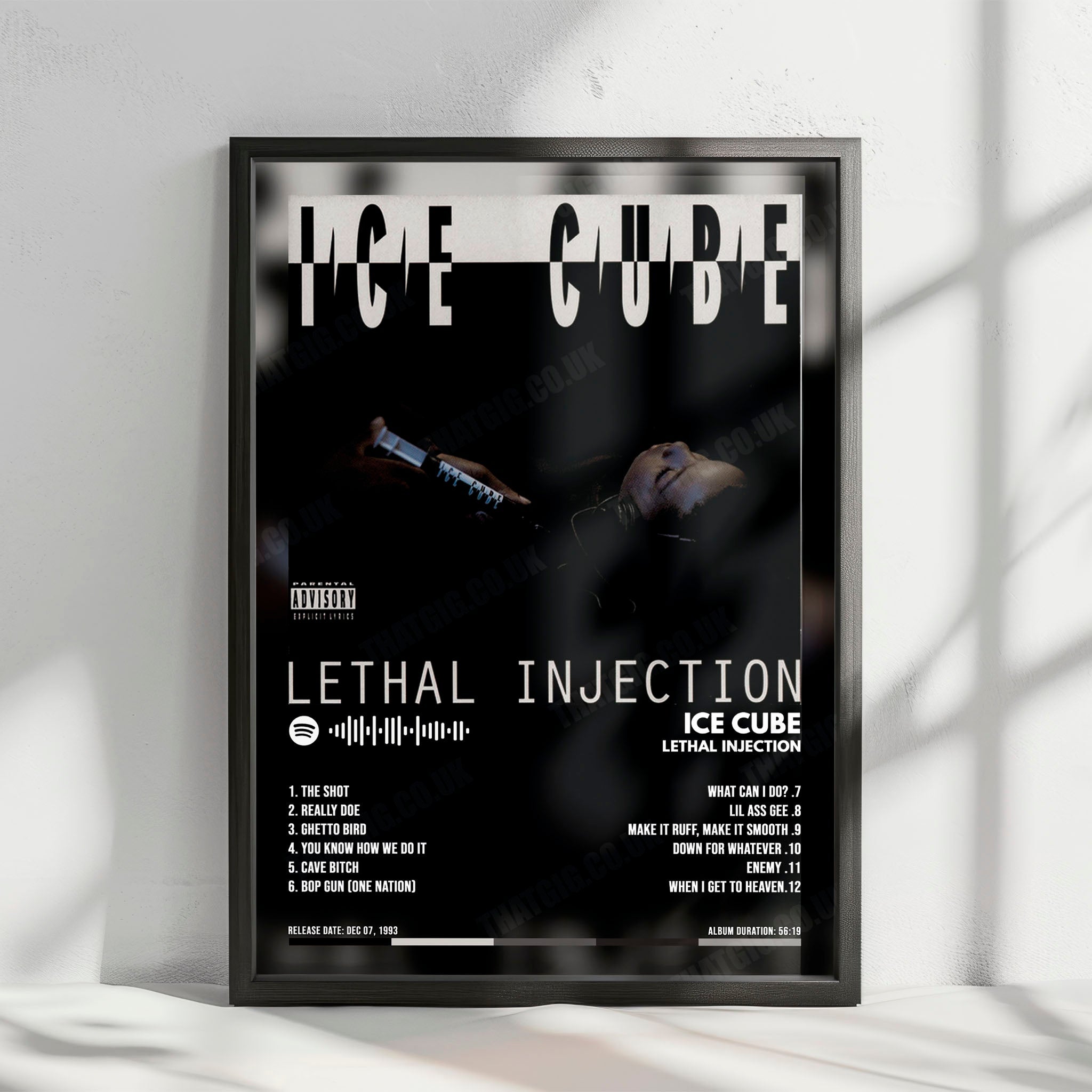 Ice Cube "Lethal Injection" Album Cover Poster - with Complete Tracklist