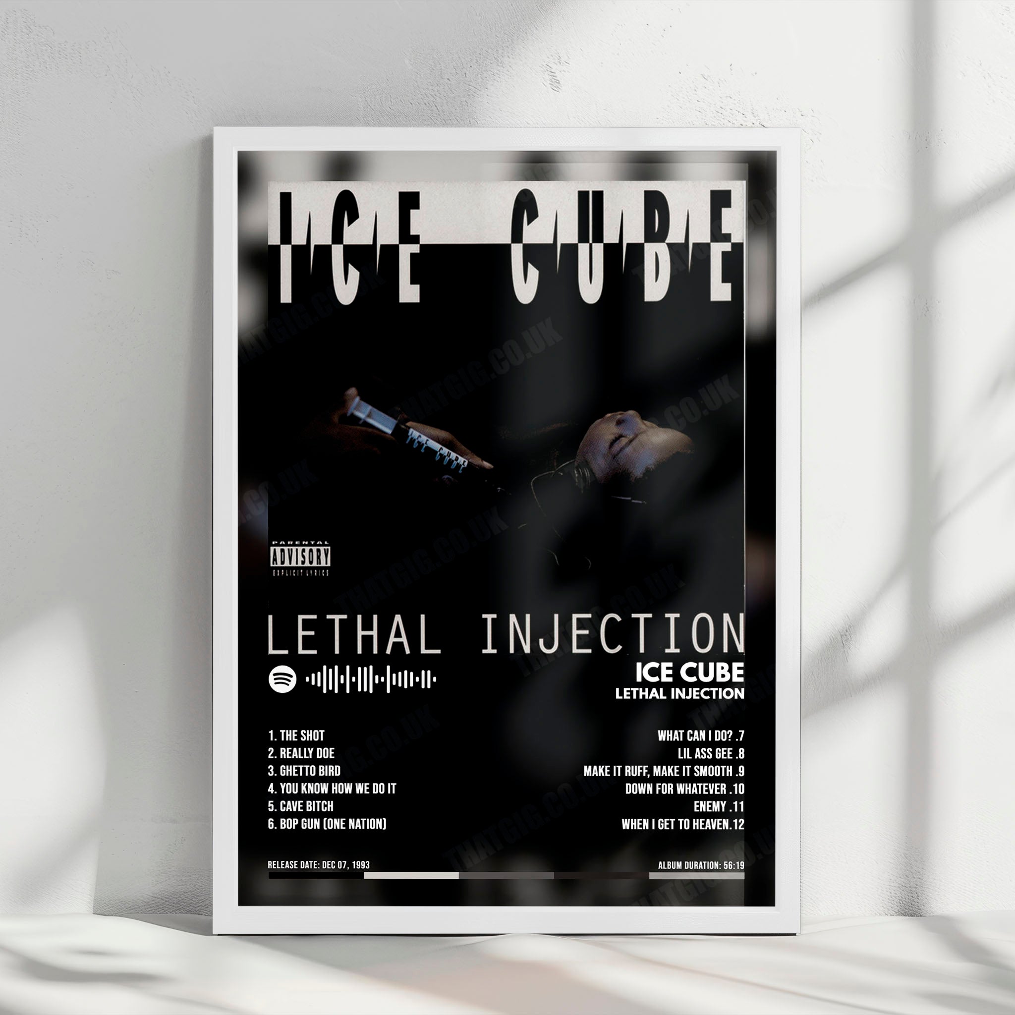 Ice Cube "Lethal Injection" Album Cover Poster - with Complete Tracklist