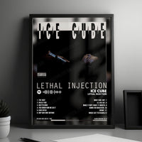 Ice Cube "Lethal Injection" Album Cover Poster - with Complete Tracklist