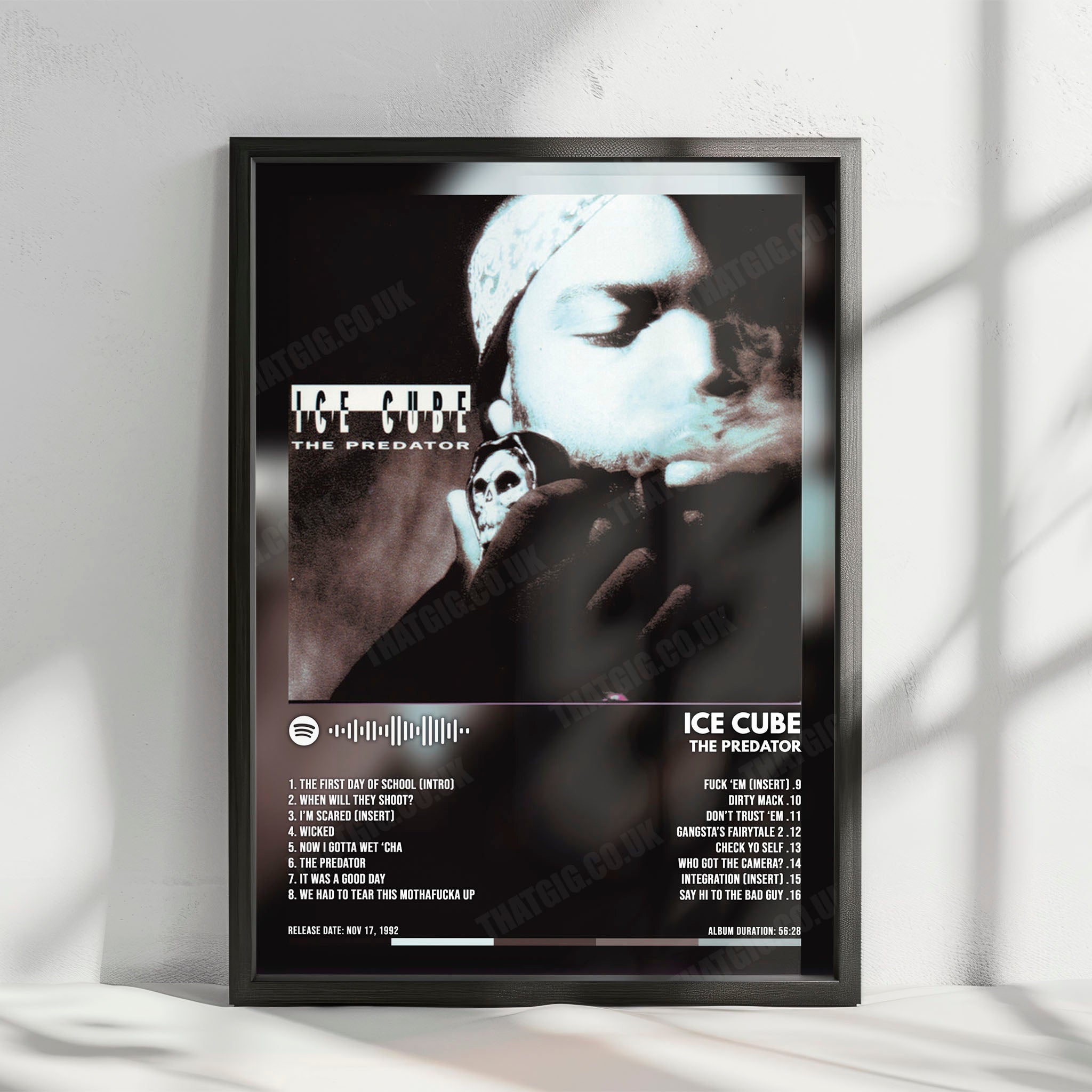 Ice Cube "The Predator" Album Cover Poster - with Complete Tracklist