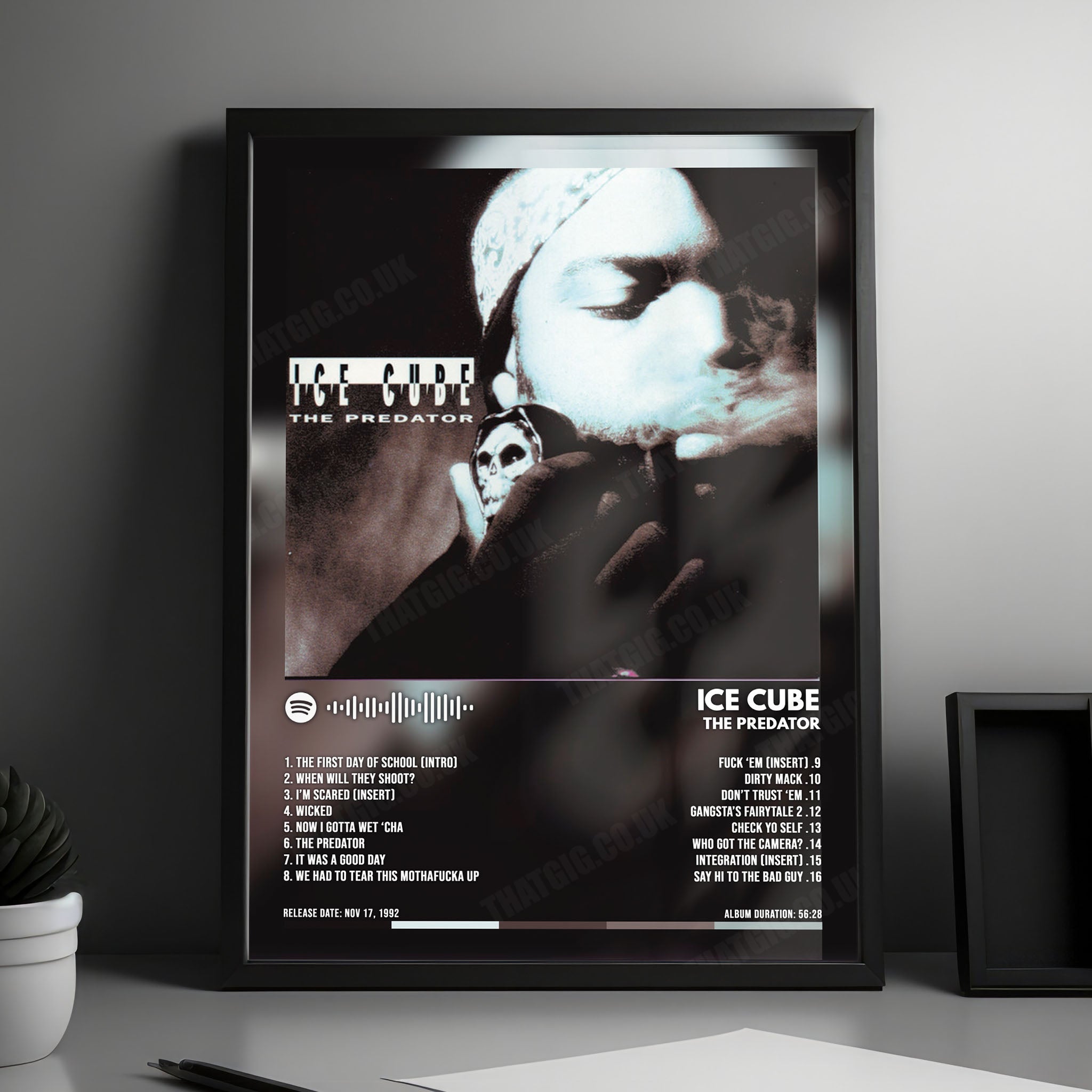 Ice Cube "The Predator" Album Cover Poster - with Complete Tracklist