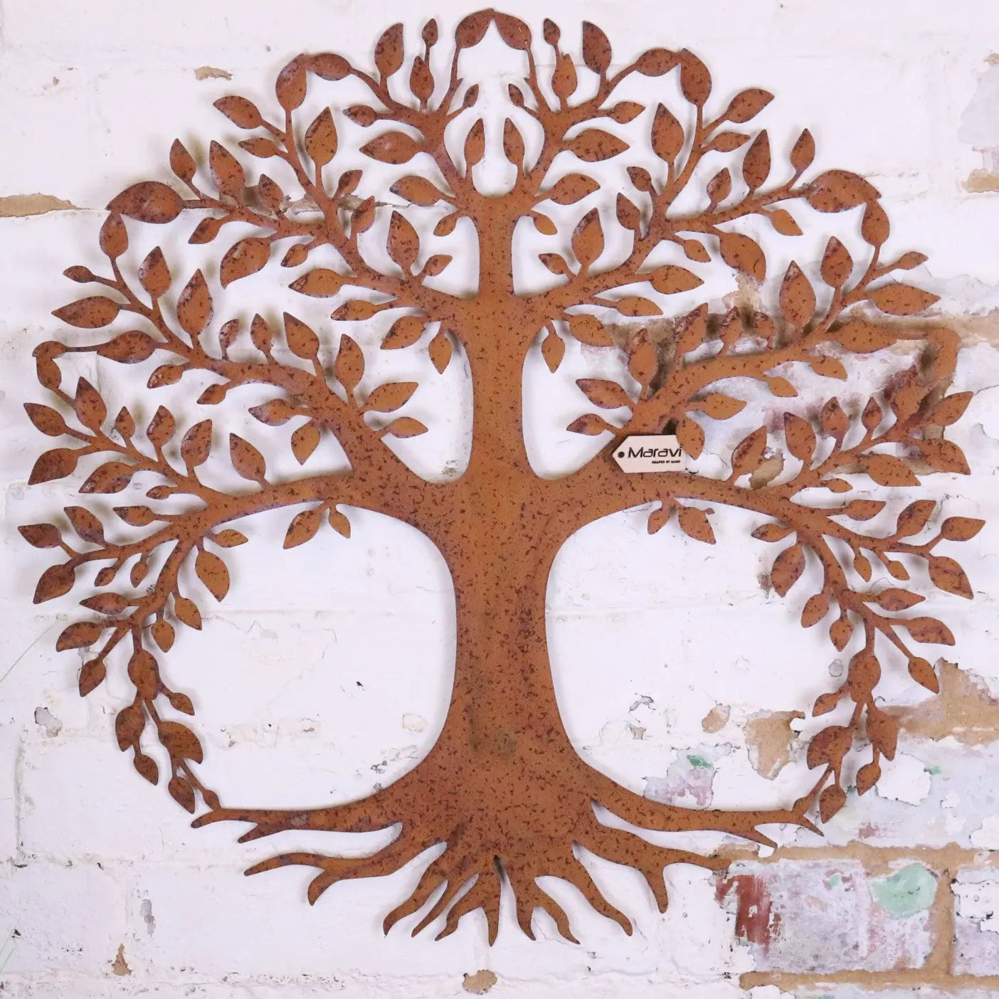 Indari Tree of Life Metal Wall Art - 60cm Rustic Decor