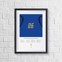 Italy 2006 World Cup Squad Print