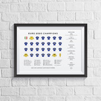 Italy Euro 2020 Winners Squad Print