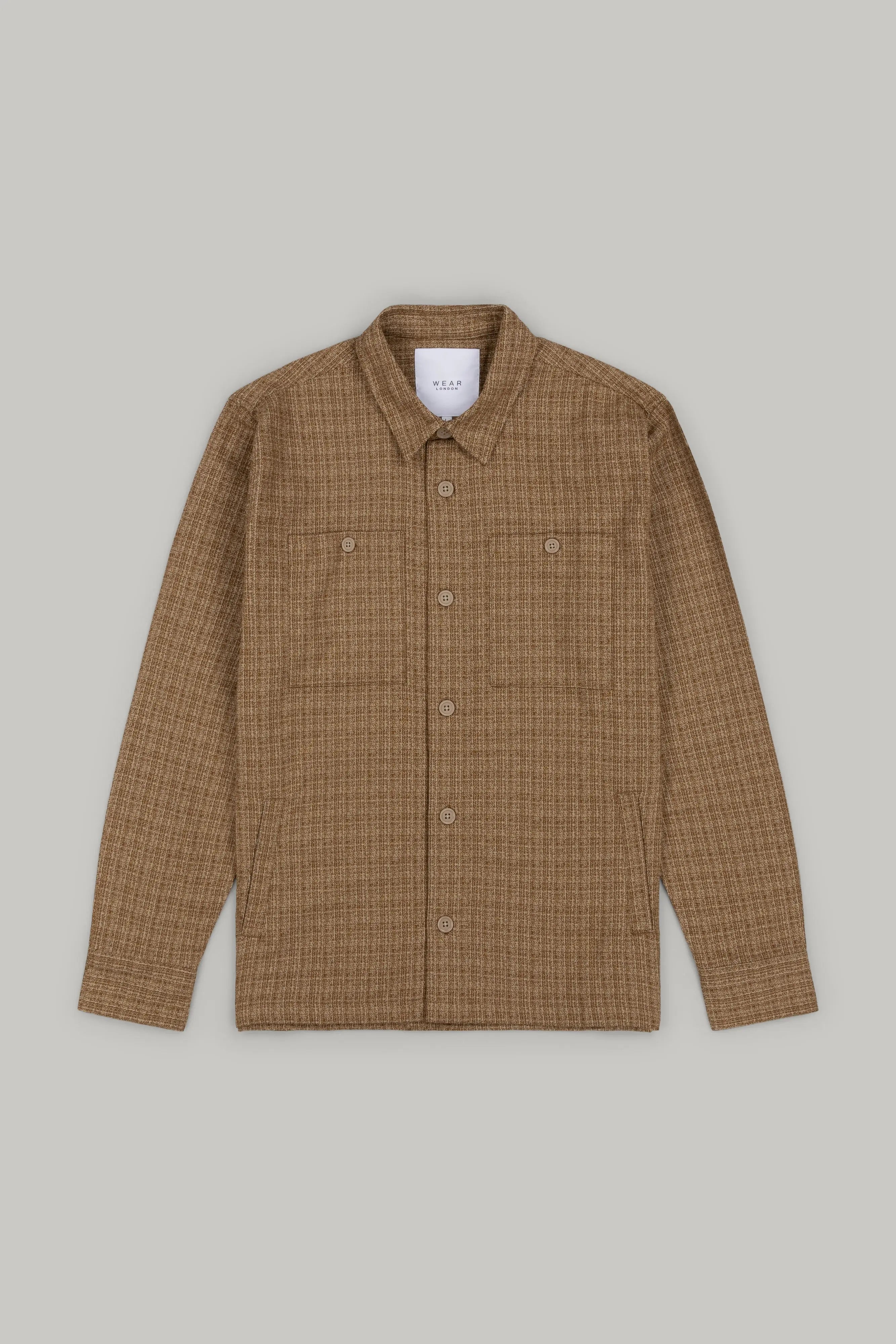 J Neo Cotton Overshirt Stone & Grey