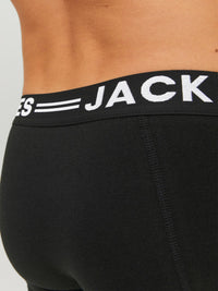 Jack & Jones SENSE 3 Pack Trunks Mens Black