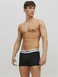 Jack & Jones SENSE 3 Pack Trunks Mens Black