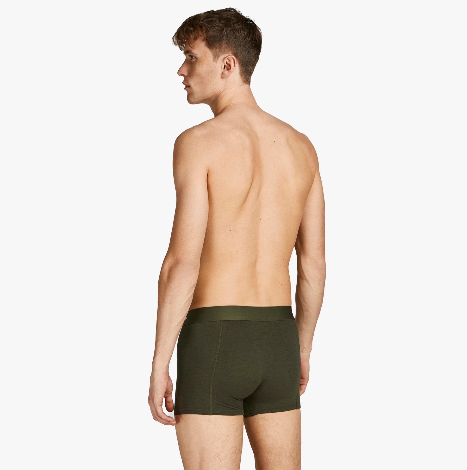 Jack & Jones BASIC BAMBOO Mens 3 Pack Trunks Forest Night