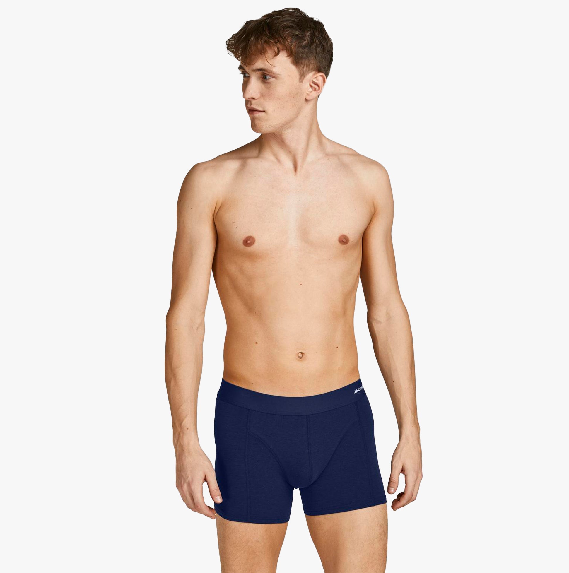 Jack & Jones BASIC BAMBOO Mens 3 Pack Trunks Forest Night