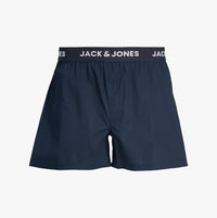 Jack & Jones HECTOR WOVEN Mens 3 Pack Boxer Shorts Navy Blazer
