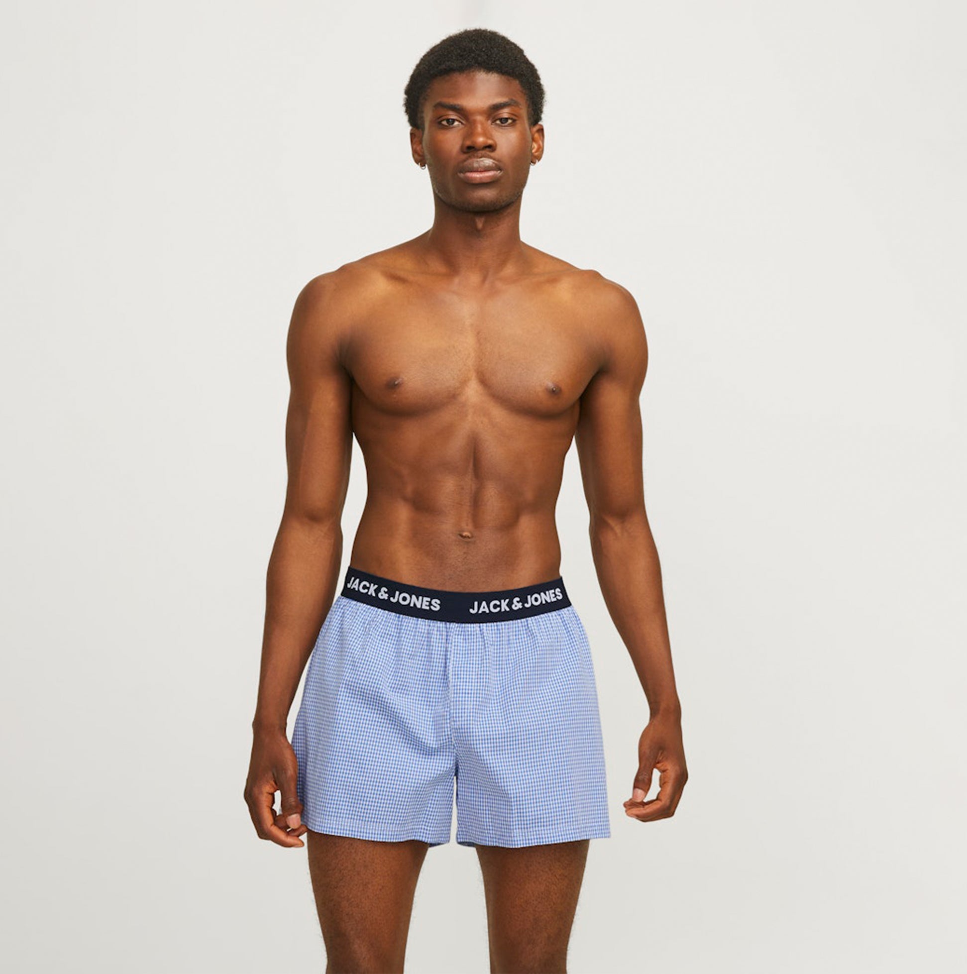 Jack & Jones HECTOR WOVEN Mens 3 Pack Boxer Shorts Navy Blazer