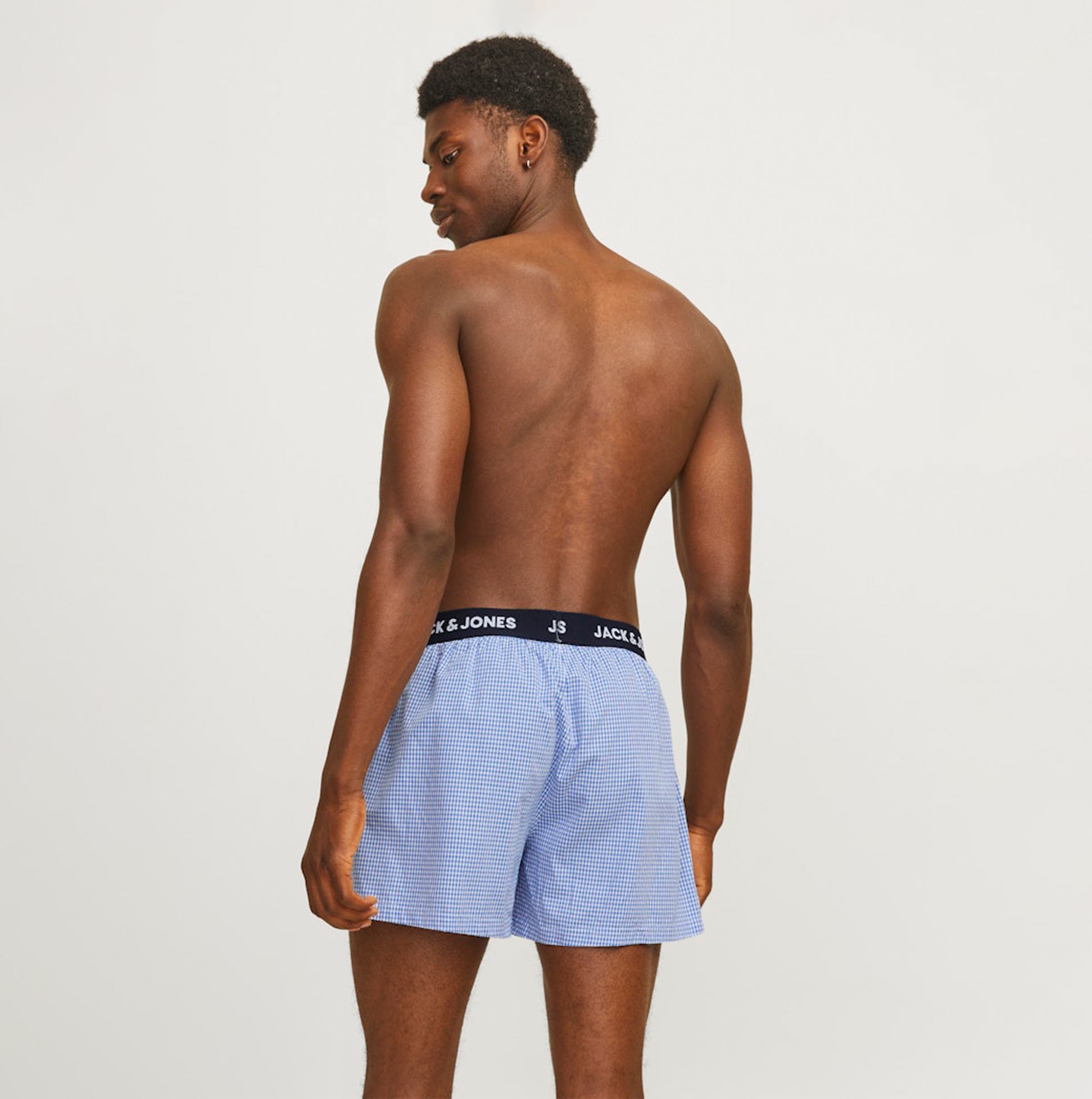 Jack & Jones HECTOR WOVEN Mens 3 Pack Boxer Shorts Navy Blazer