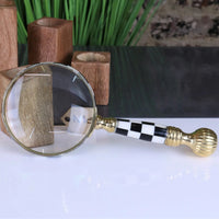 Jaintia Vintage Humbug Design Magnifying Glass in Brass