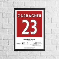 Jamie Carragher Legend Stats Print