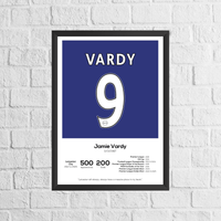 Jamie Vardy Leicester Legend Stats Print