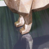 Janira Gold Geometric Dachshund Ornament - Stylish Resin Sculpture
