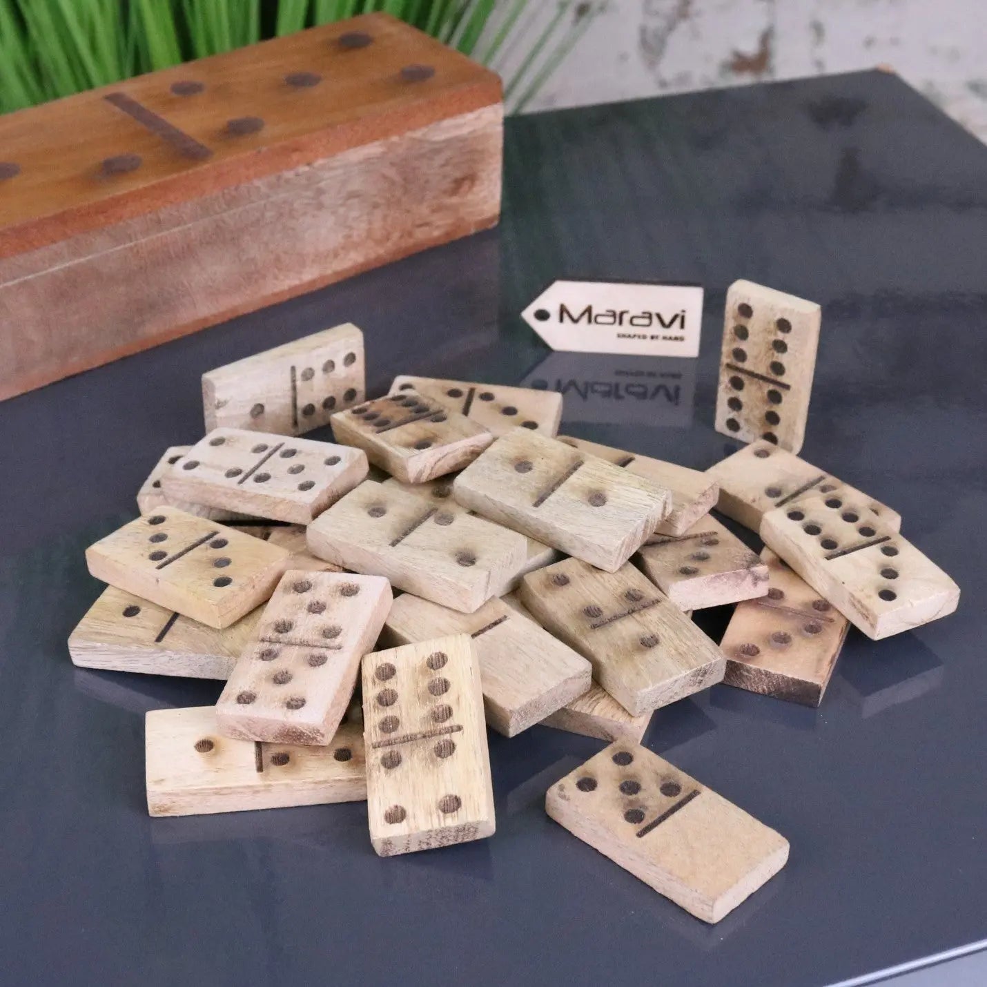 Jeyra Wooden Dominoes Set