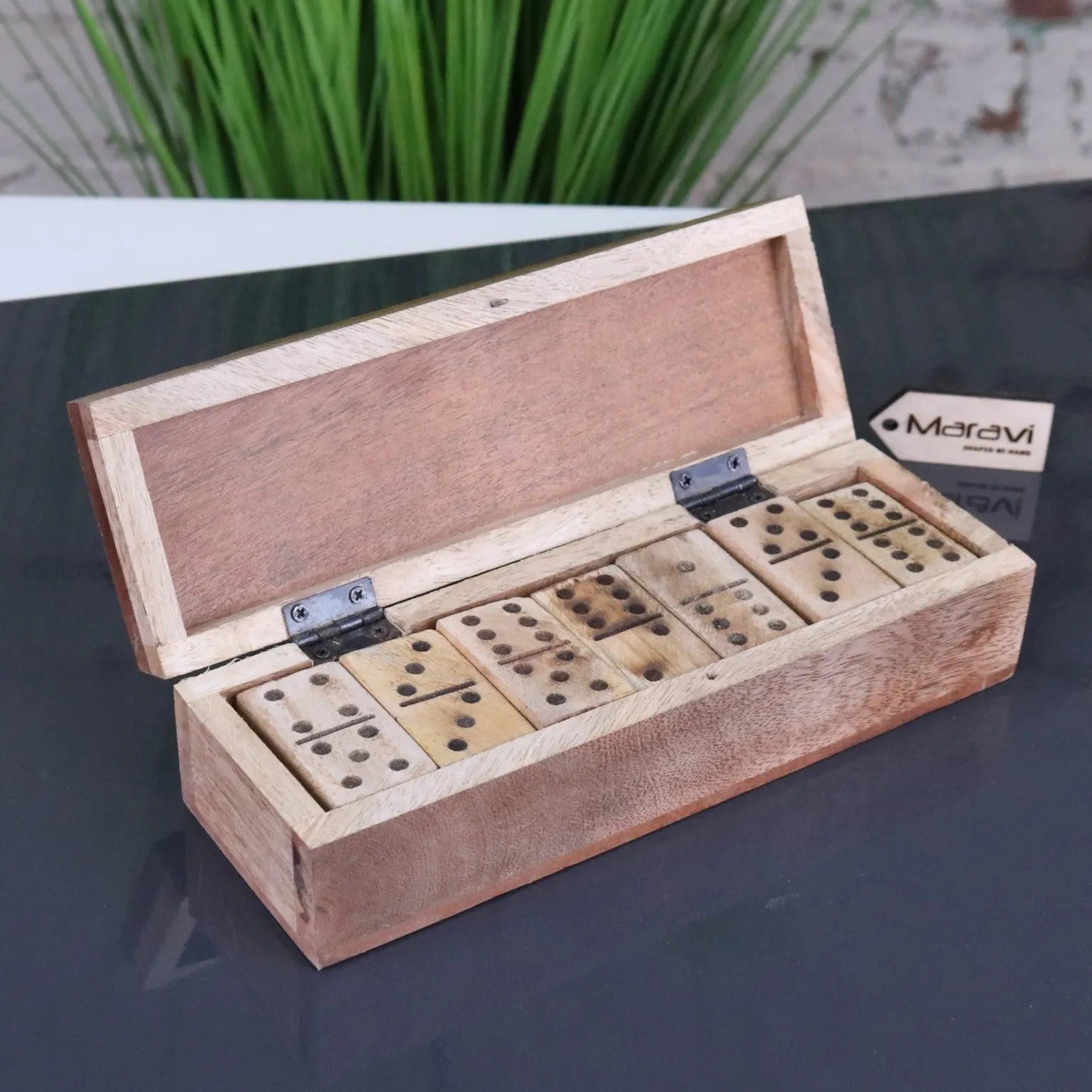 Jeyra Wooden Dominoes Set