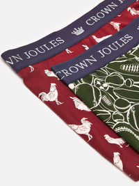 Joules CROWN JOULES JERSEY Mens 2-Pack Boxers Game Birds