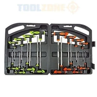 16pc CRV T Handle Hex & Star Screwdriver Set