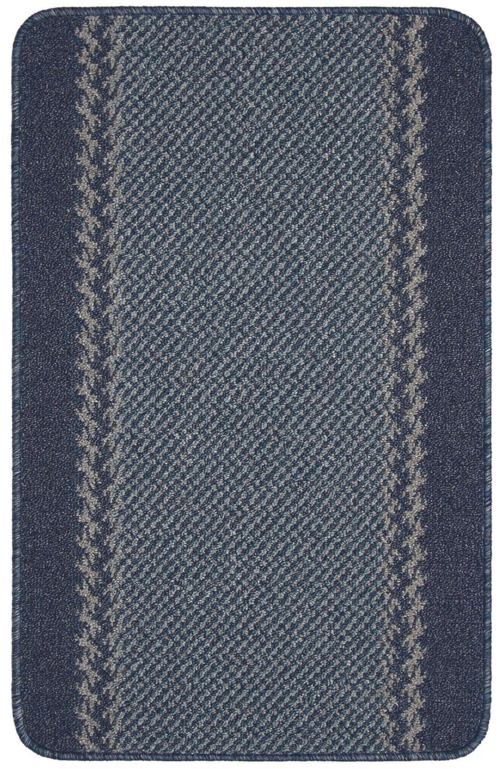 Washable Bordered Blue Rug  | 116Blu