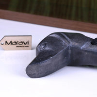 Kasha Antique Dog Head Shoe Horn in Gunmetal Grey