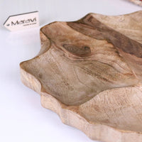 Kavira Handcrafted Divided Serving Dish in Sustainable Mango Wood