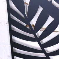 Kireta Black Metal Leaf Wall Art - Contemporary Nature-Inspired Décor