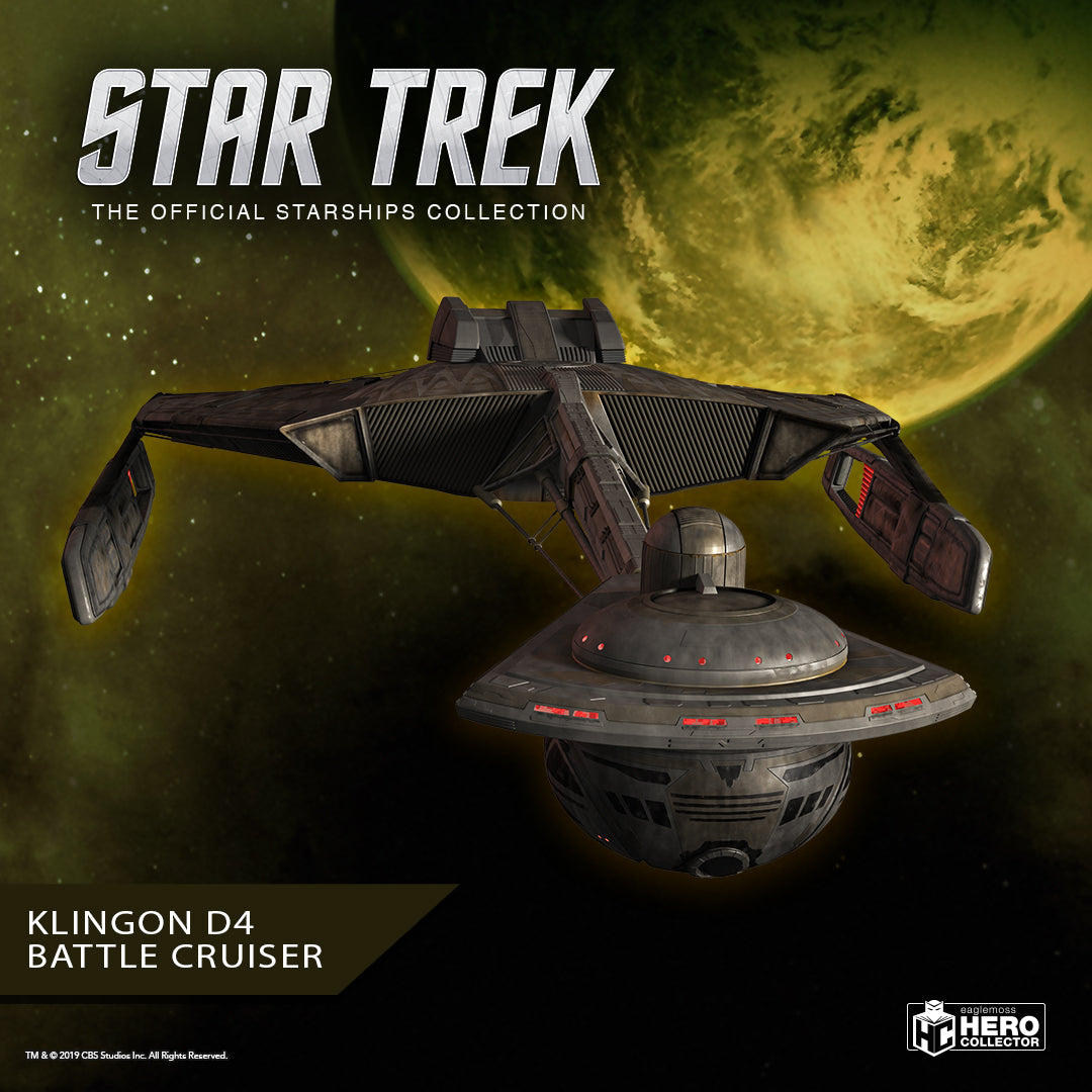 #21 Klingon D4 (John Eaves Concept) Model Diecast Ship BONUS ISSUE (Eaglemoss / Star Trek)