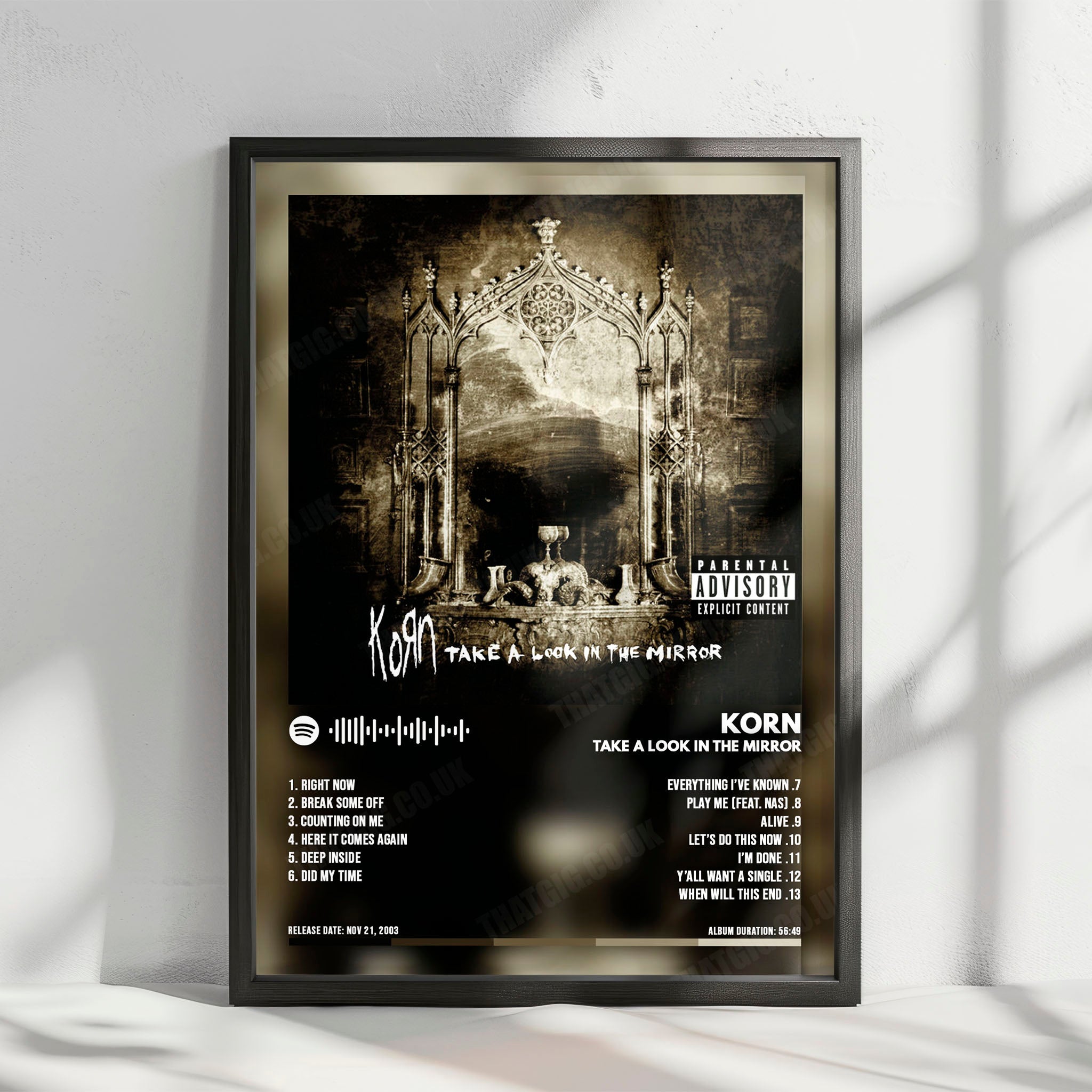 Korn "Take a Look in the Mirror  " Album Cover Poster - with Complete Tracklist