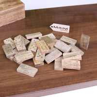 Kumari Handcrafted Wooden Domino Set with Brass Inlays and Storage Box