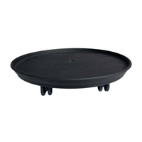Patio Pot Trolley Set of 2 – Black – Medium 30 cm (20 kg) & Large 38 cm (50 kg) – Heavy Duty Plant Caddy