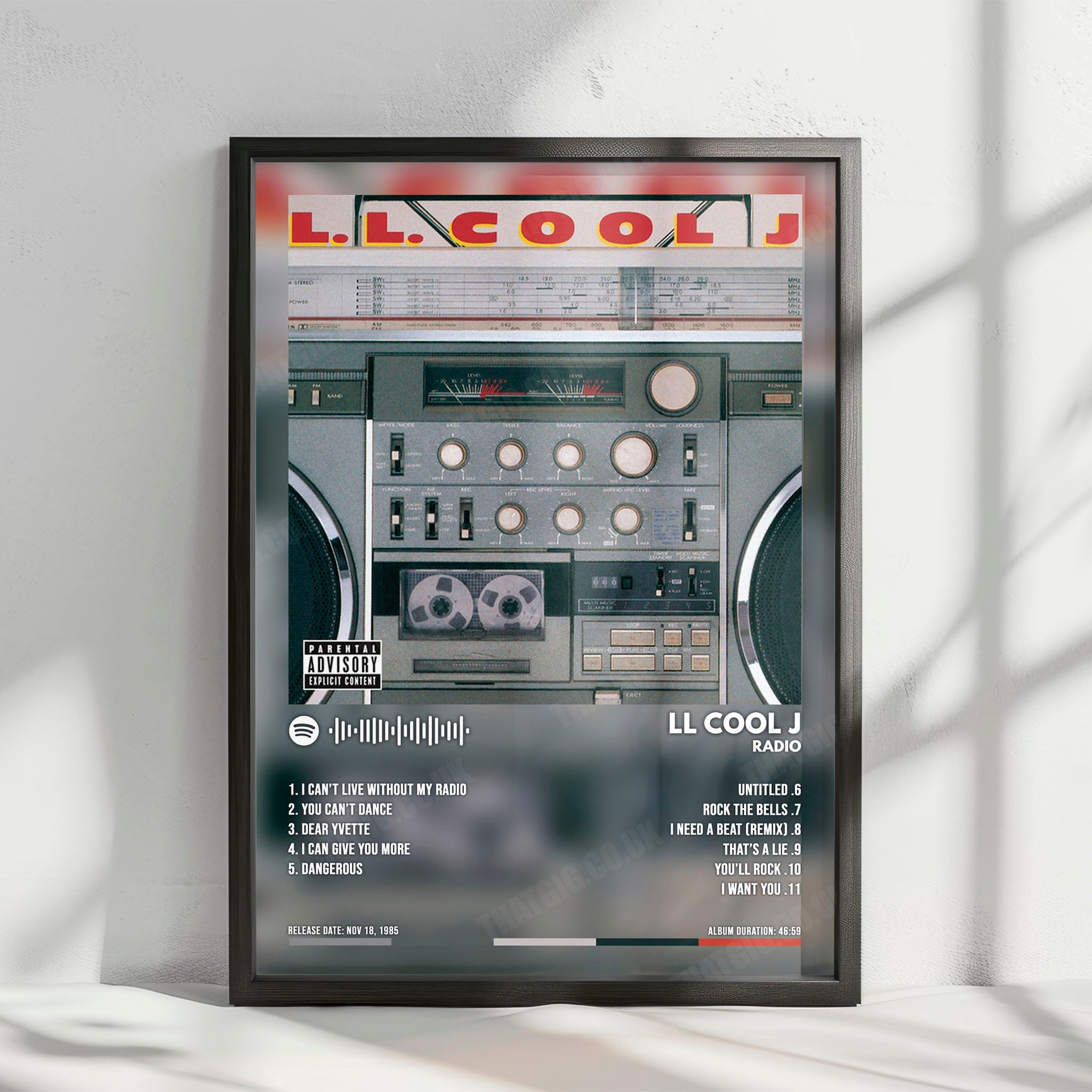 LL Cool J "Radio" Album Cover Poster - with Complete Tracklist
