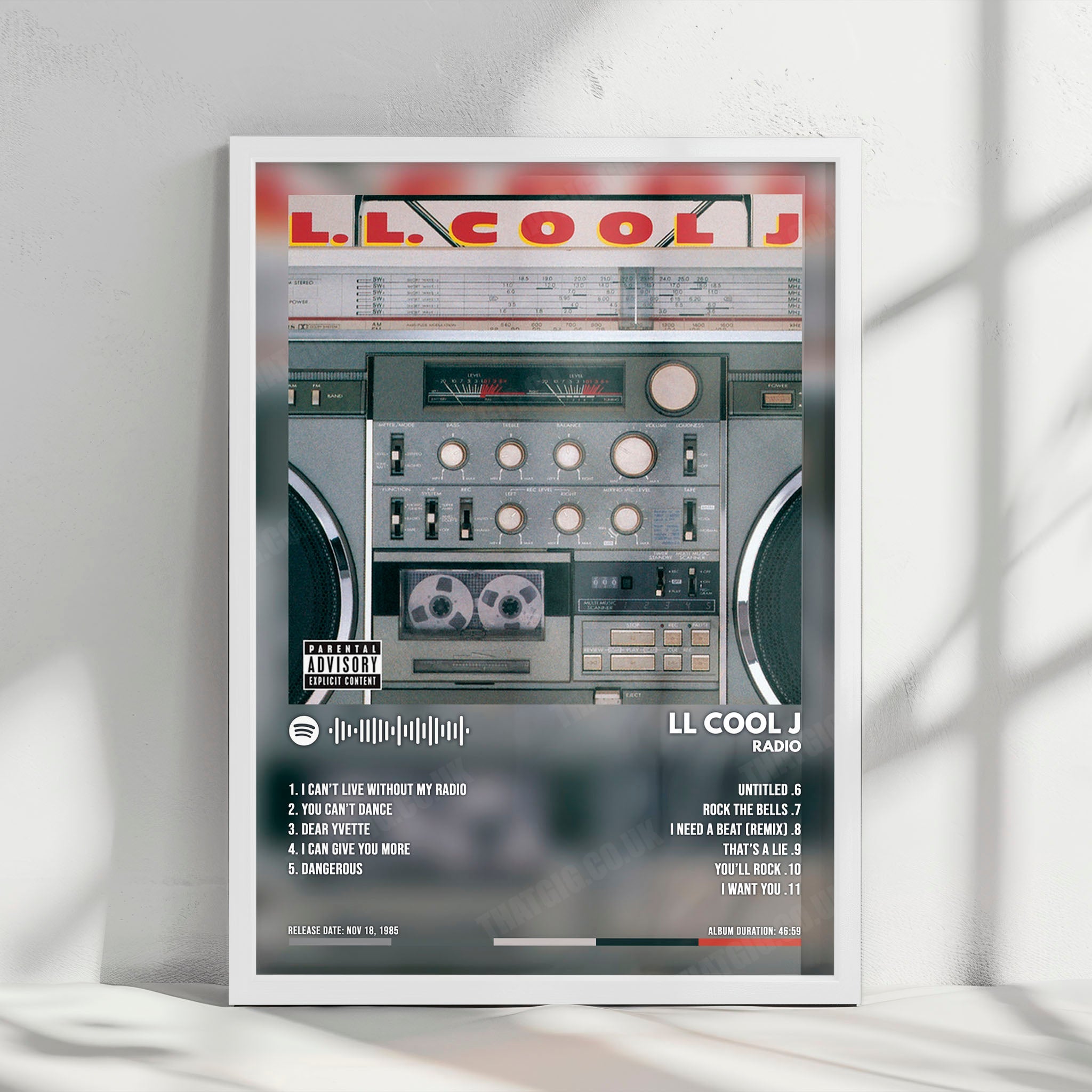 LL Cool J "Radio" Album Cover Poster - with Complete Tracklist