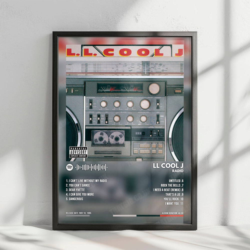 LL Cool J "Radio" Album Cover Poster - with Complete Tracklist