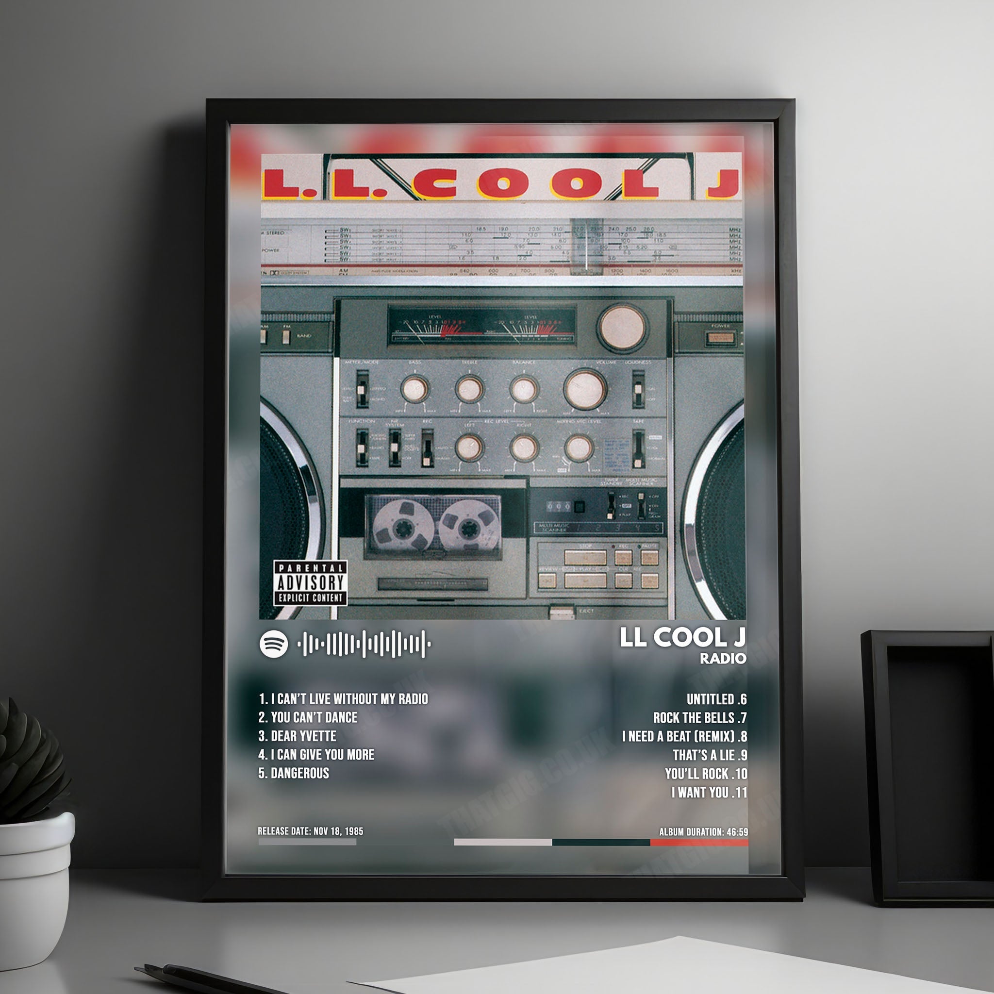 LL Cool J "Radio" Album Cover Poster - with Complete Tracklist