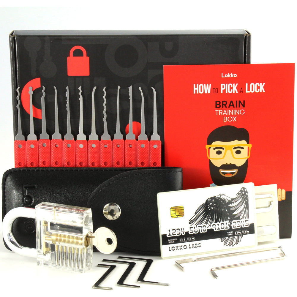 DIAMOND Lock Picking Kit - Lock Picks, Clear Practice Lock, Spy Kit, Beginners Guide and More