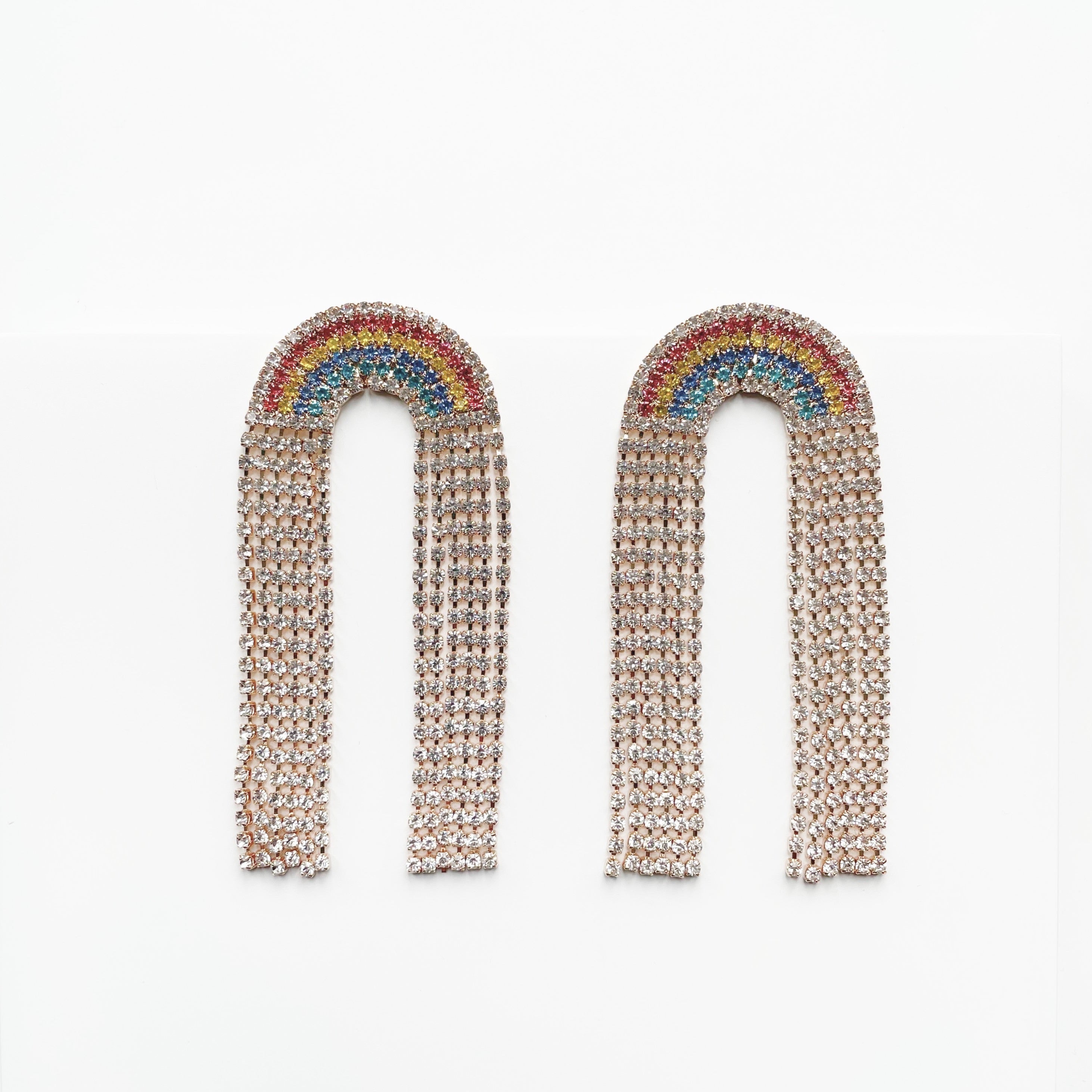 Lexis Statement Rainbow Cascade Earrings