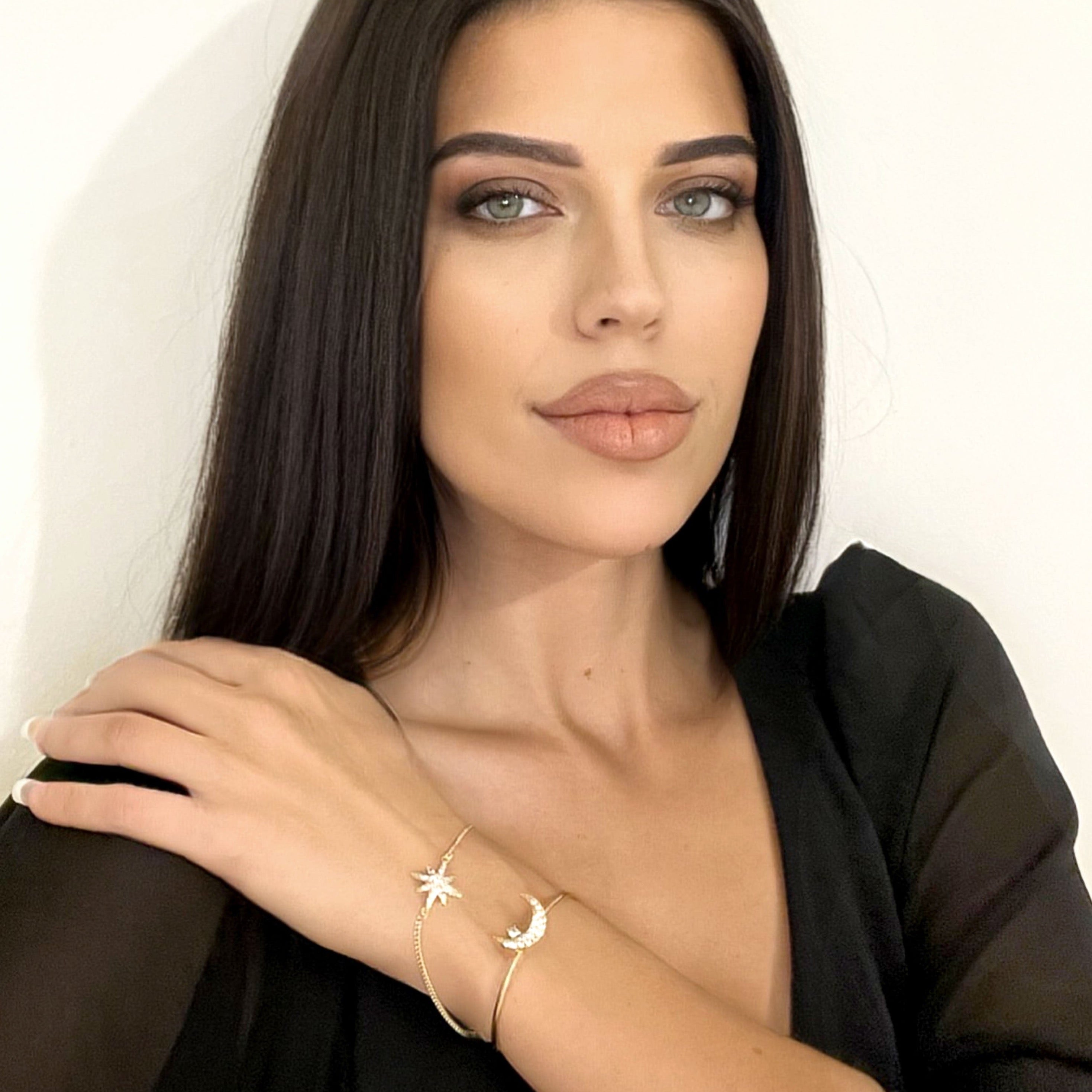 Laila Luxe 18k Gold Plated Celestial Bracelet Set