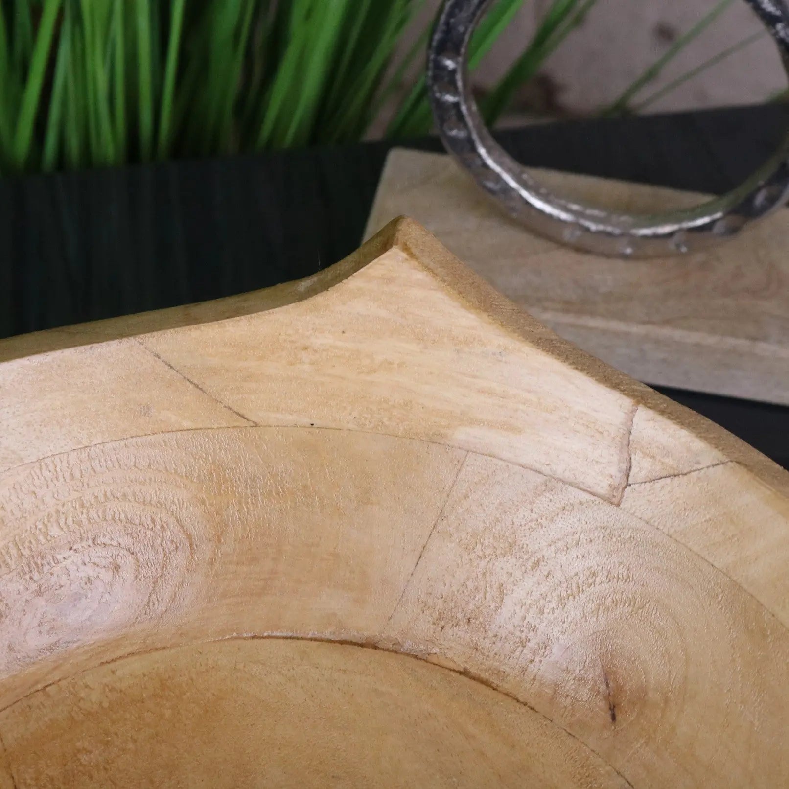 Lailak Three Point Large Wooden Fruit Bowl