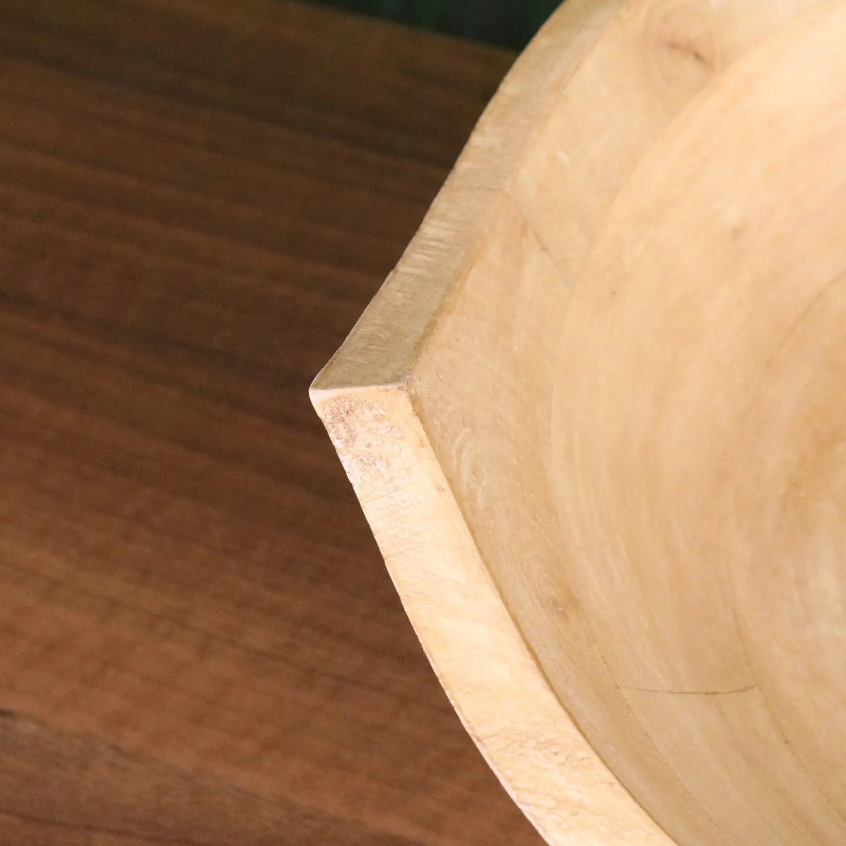 Lailak Three Point Large Wooden Fruit Bowl