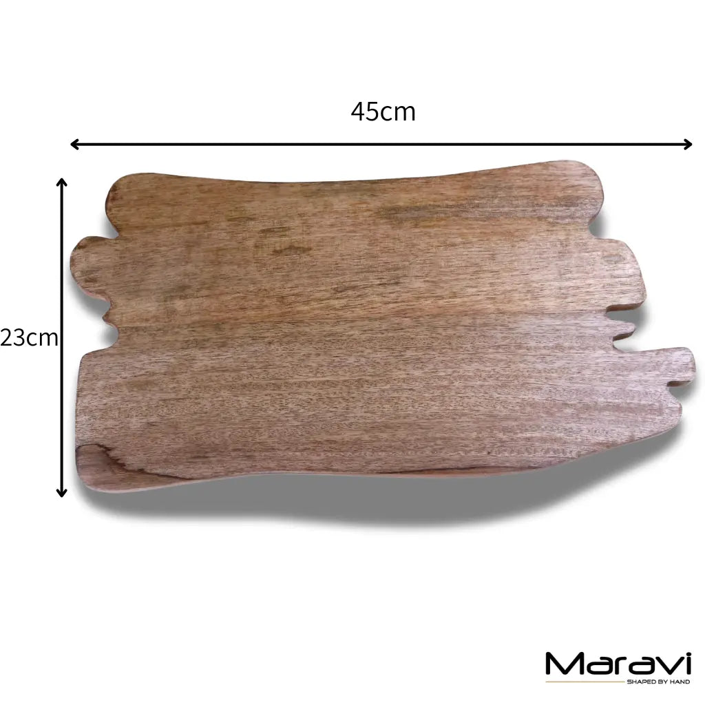 Lakora Handmade Mango Wood Serving Board - 45cm Rustic Charm