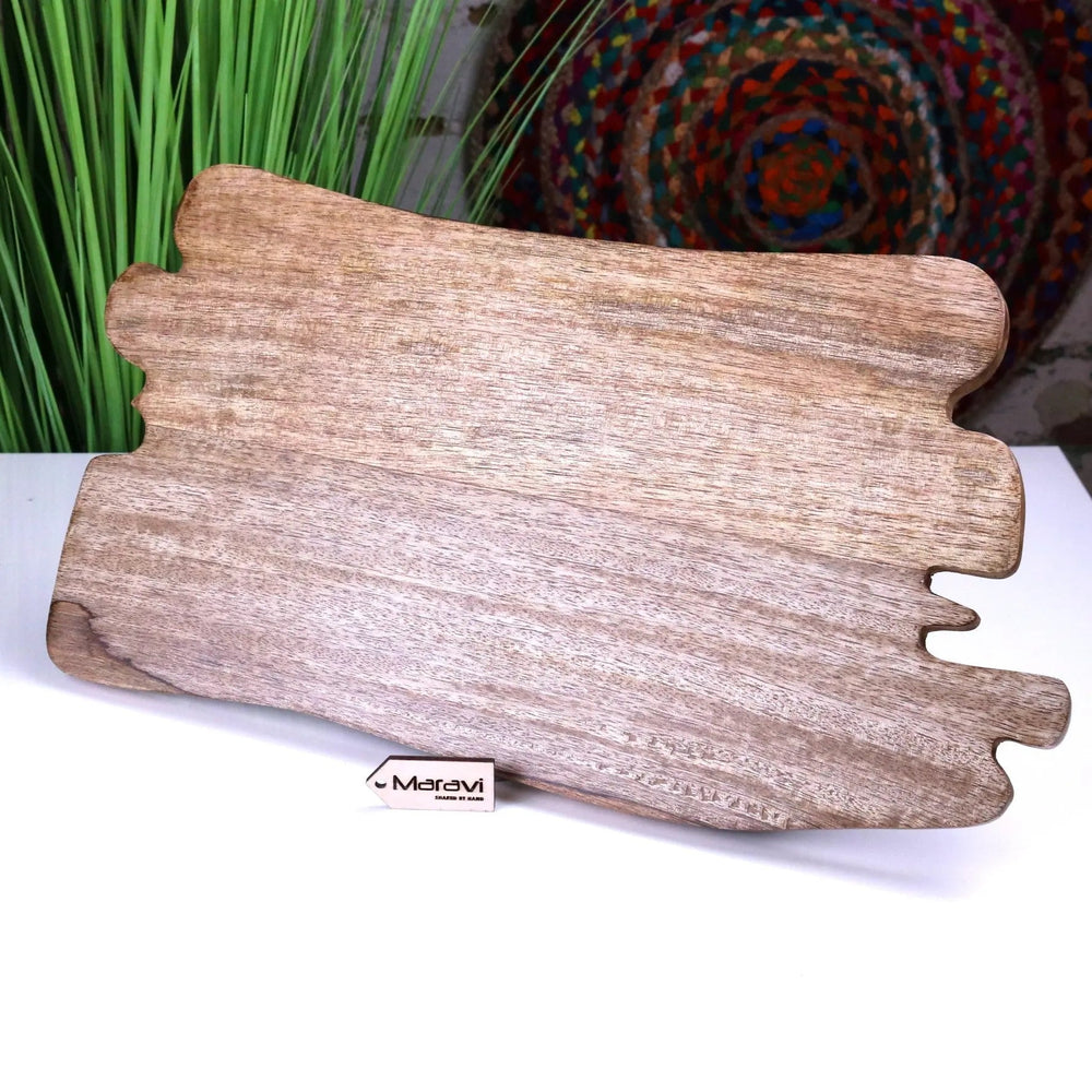Lakora Handmade Mango Wood Serving Board - 45cm Rustic Charm