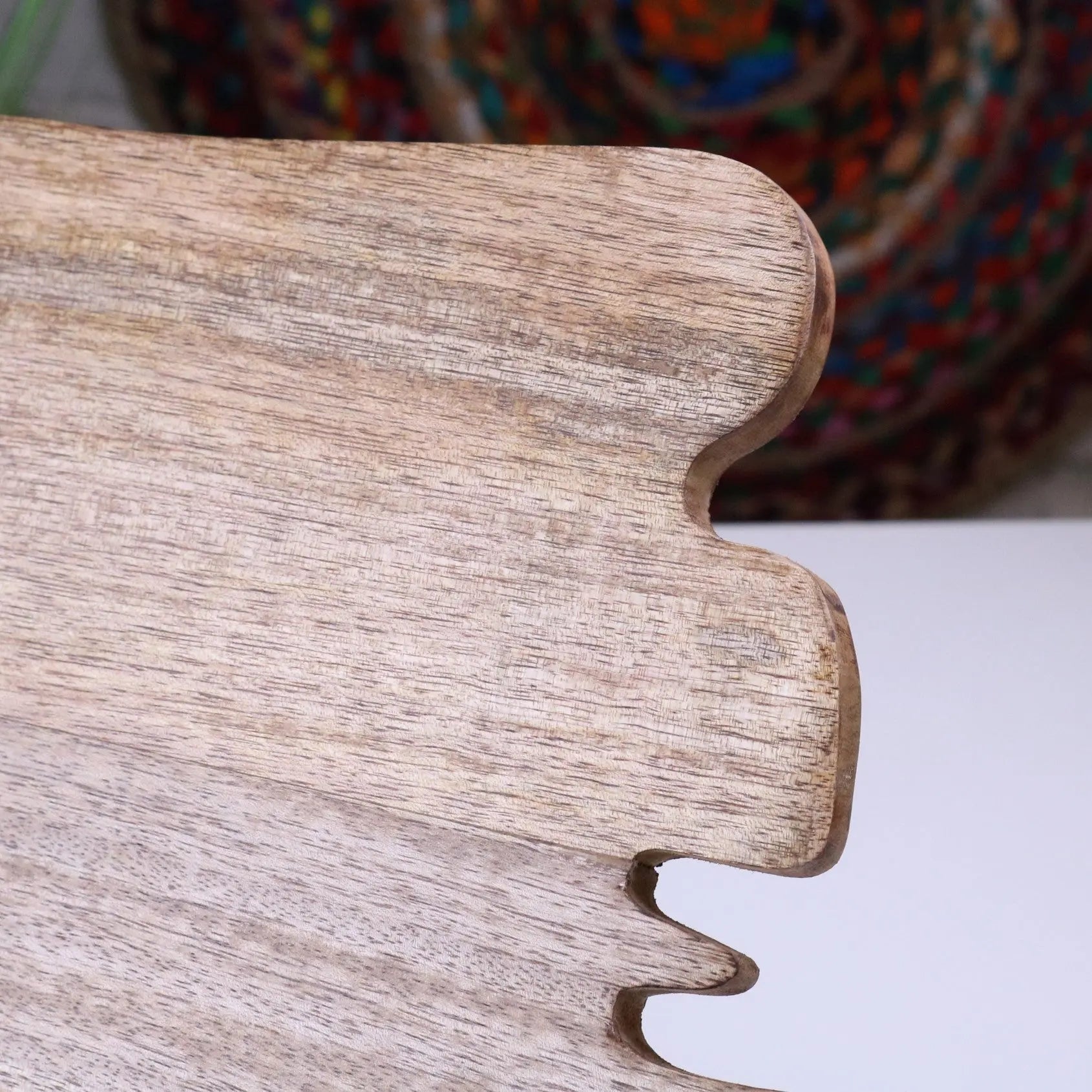 Lakora Handmade Mango Wood Serving Board - 45cm Rustic Charm